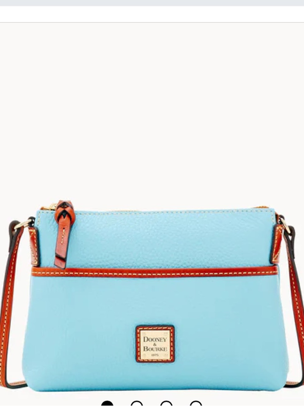 NWT Dooney & Bourke Pebble Grain Ginger Crossbody,Caribbean Blue